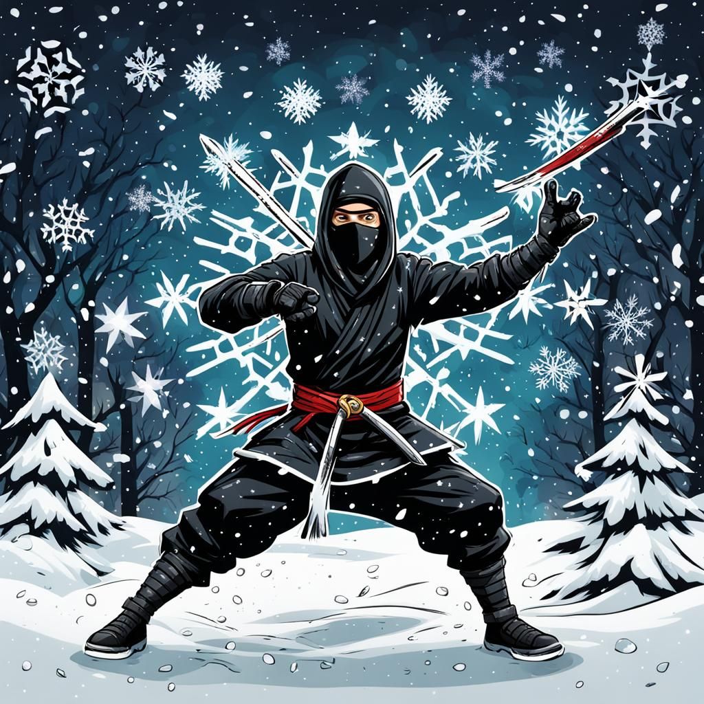 Christmas Ninja Throws Snowflakes in Stealthy Holiday Horror