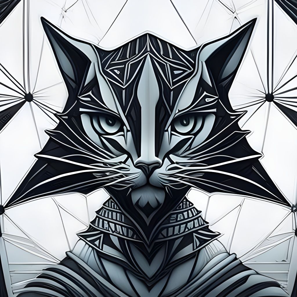 Sacred Geometry in Hyperdetailed Monochromatic Style