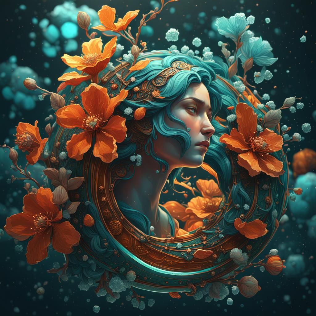 Vibrant Blossom Blooms in Radiant Winter Scene