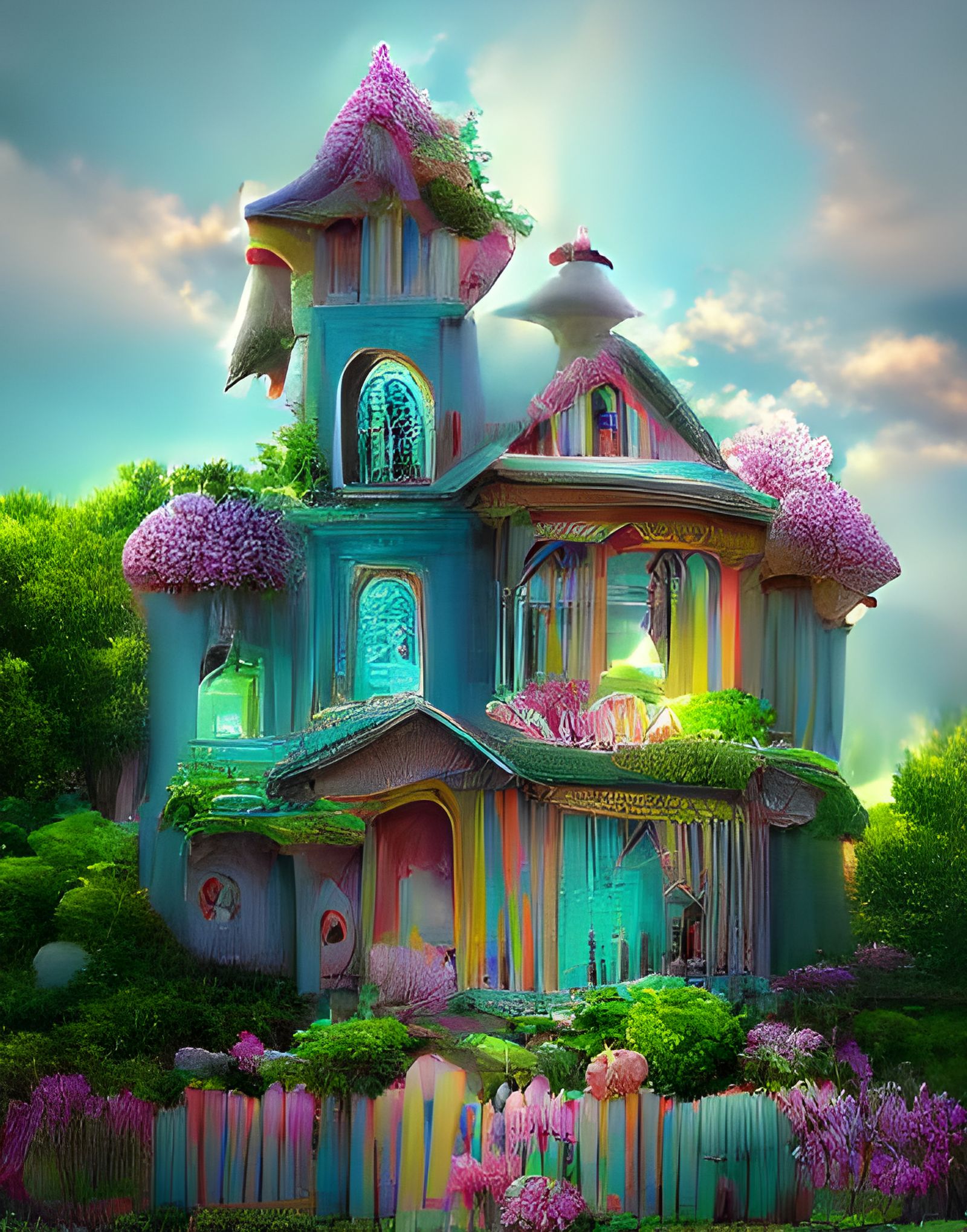Magic rainbow house