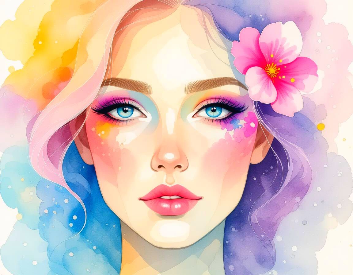 Expressive Watercolor Painting in Anna Dittmann Style