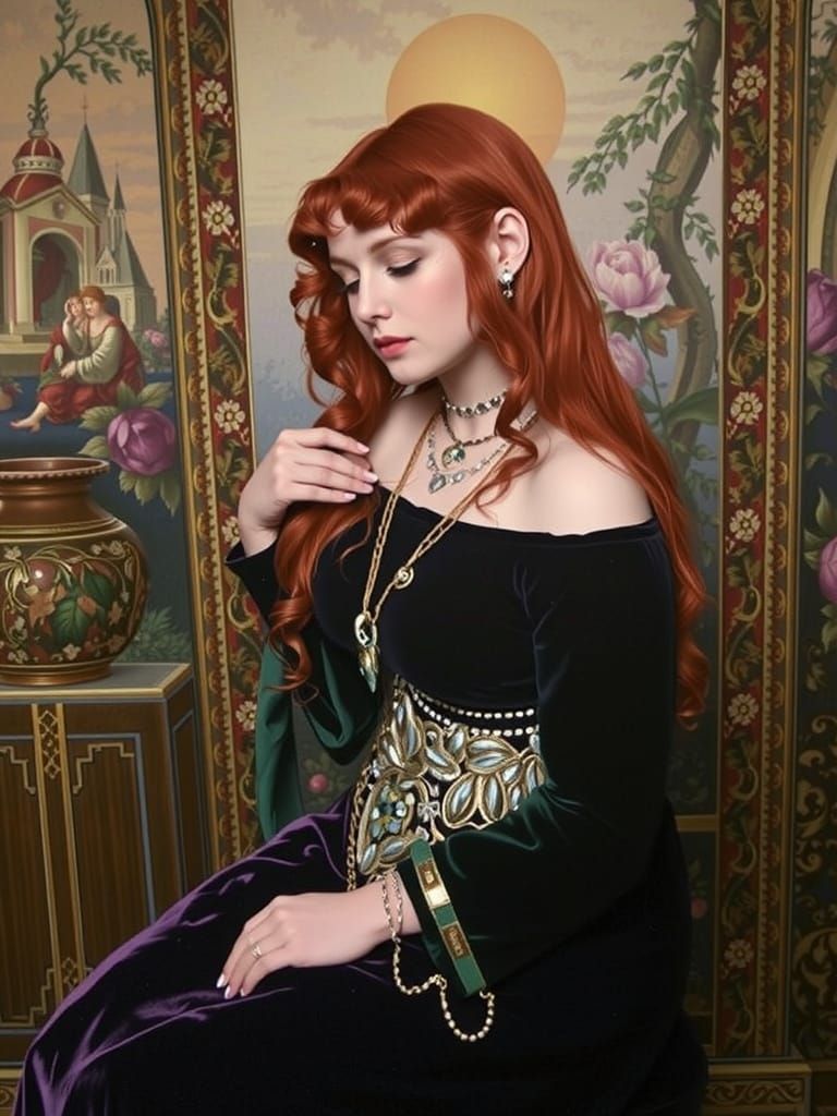 Elegant Woman in Renaissance Attire