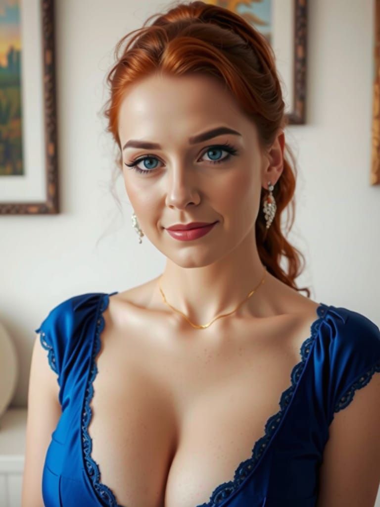 Gentle Portrait of a Mature Woman in Warm Earth Tones