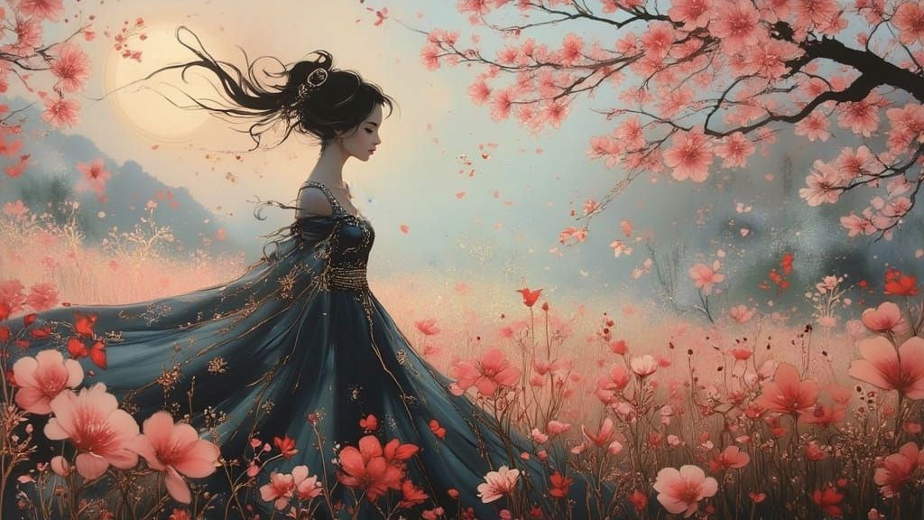 DANCING IN A FIELD OF FLOWERS