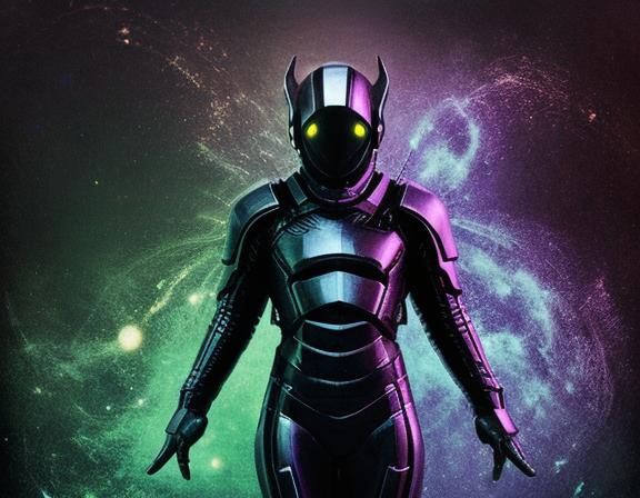 Cryopunk Warrior in Combat Arena, Digital Comic Art