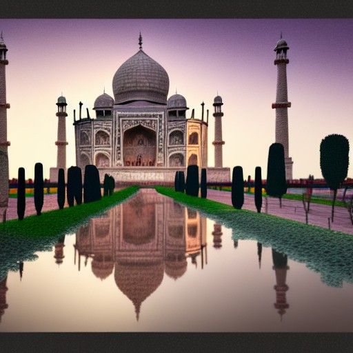 Taj Mahal in Dreamy, Golden Light