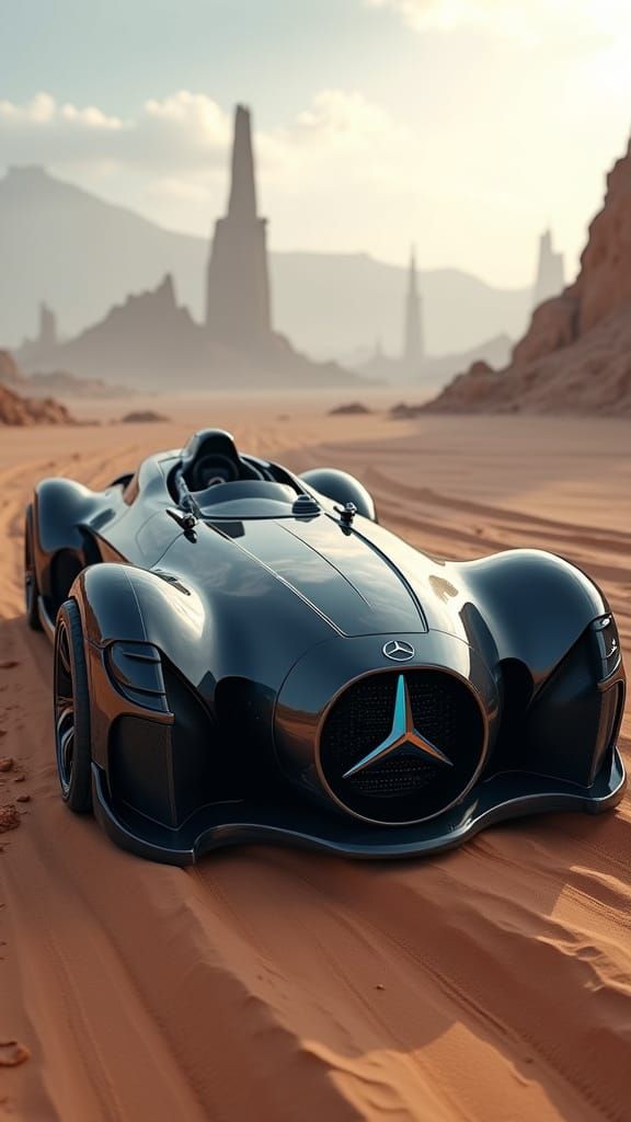 Alien Wasteland Mercedes Concept Car in Shadow & Steel