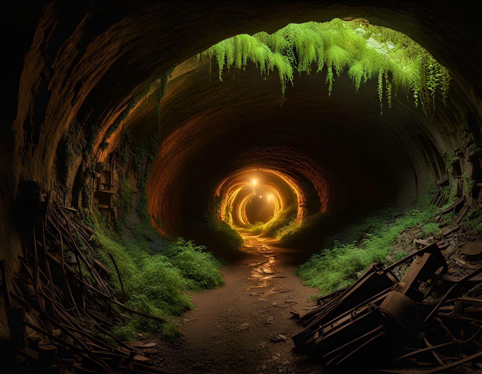 Subterranean Cityscape in Industrial Style