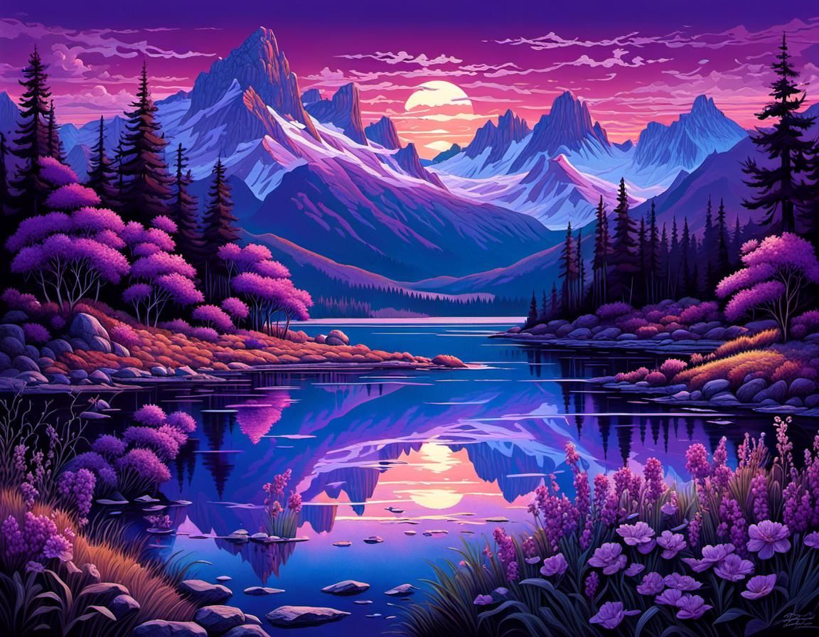 Serene monochromatic landscape