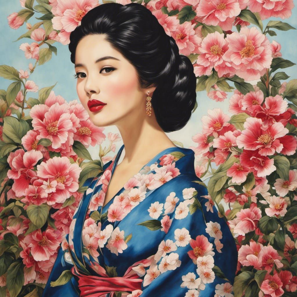 Indonesian Beauty in Kimono by Araki
