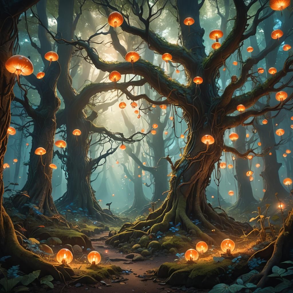 Enchanting Forest Dreams in Vibrant Color