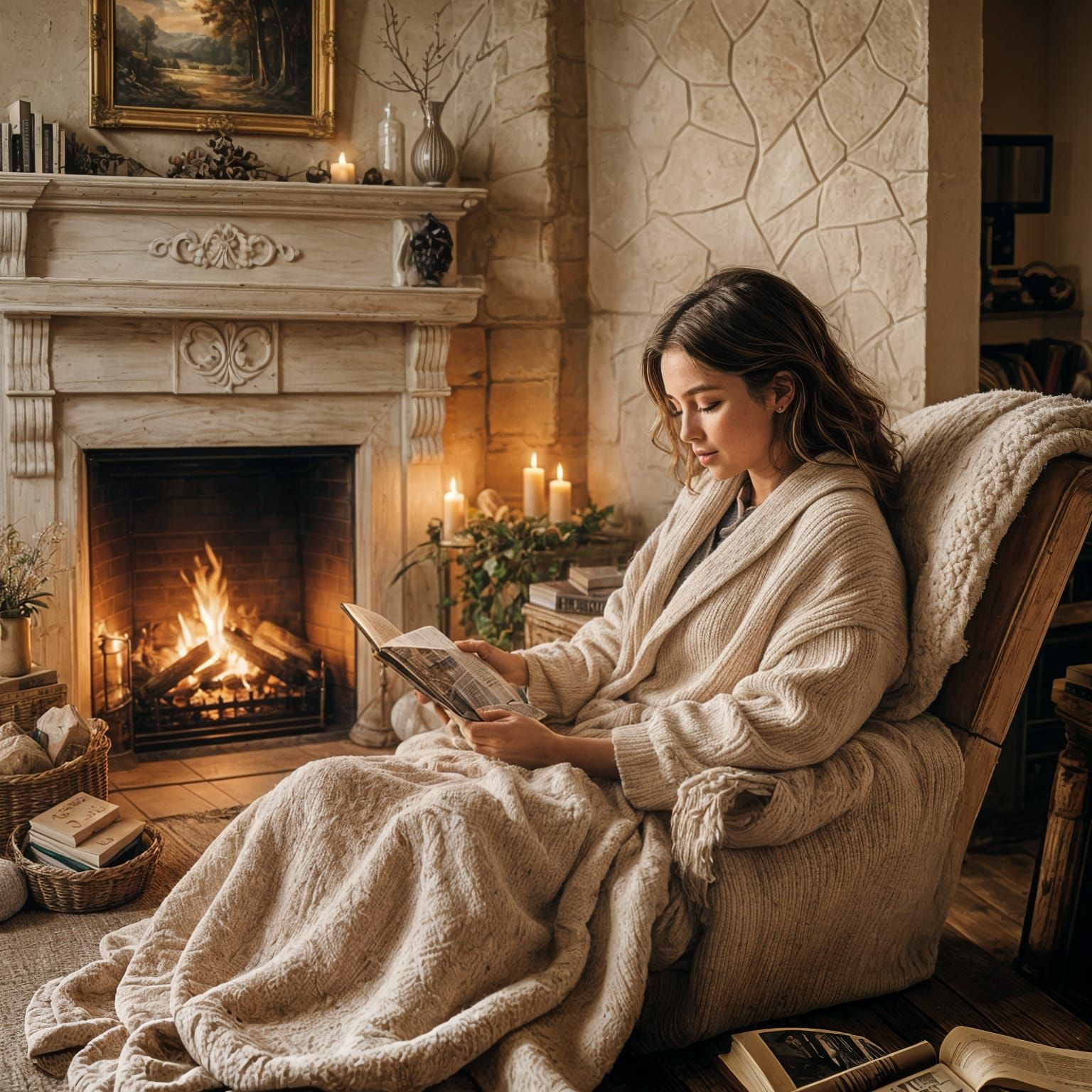 Cozy Winter Evening Scene