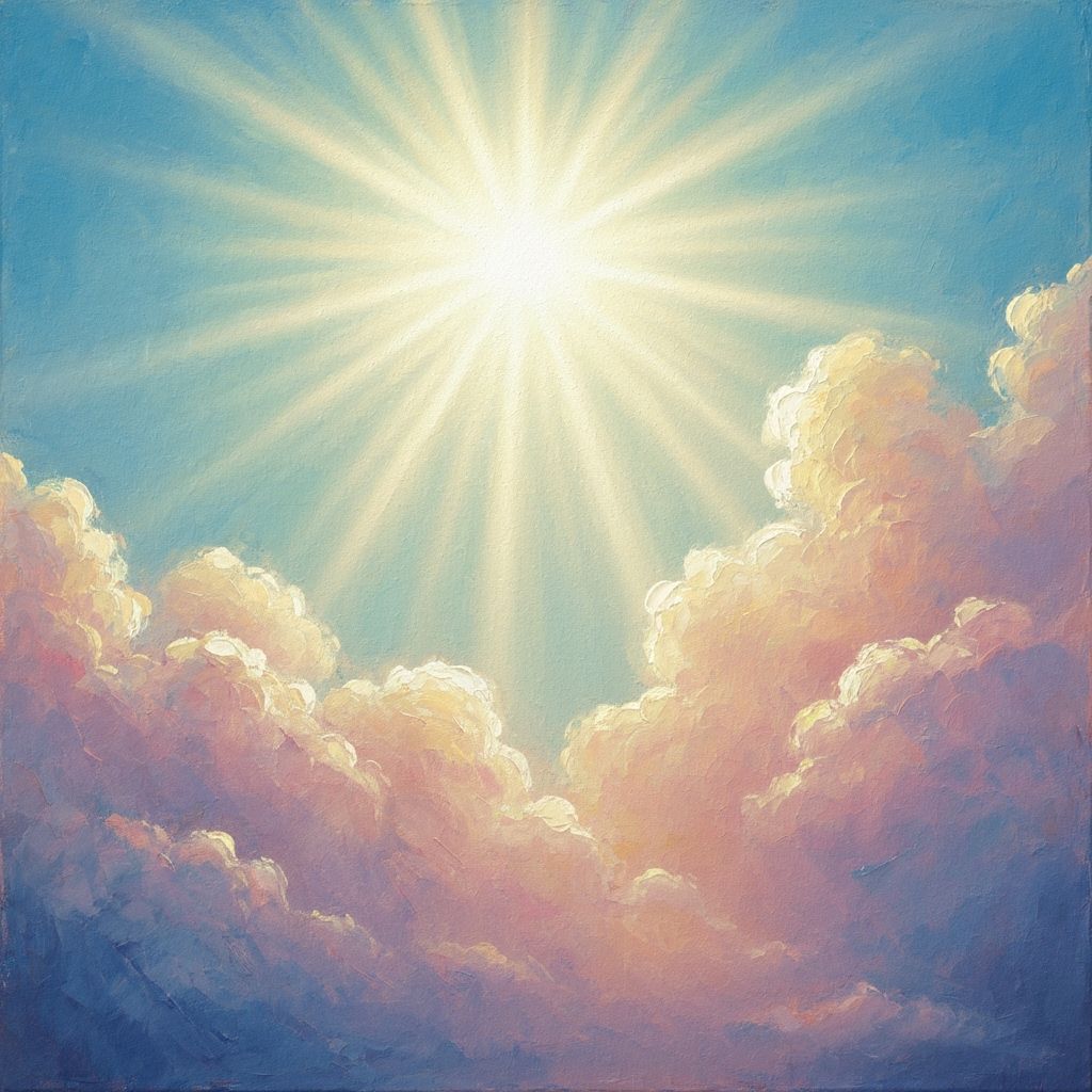 Cosmic Landscape in Neo-Impressionist Style