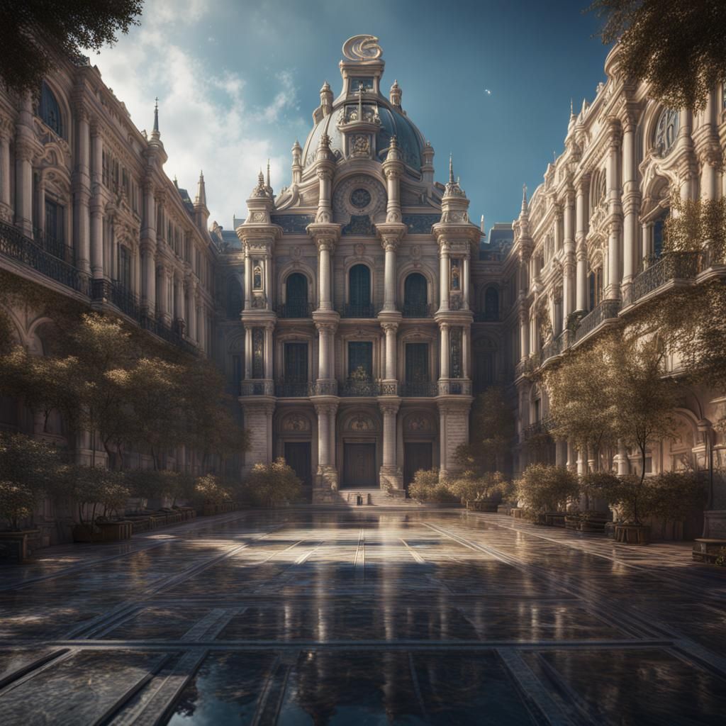 Epic Real Madrid Fantasy Stadium in Vibrant, Intricate Detai...