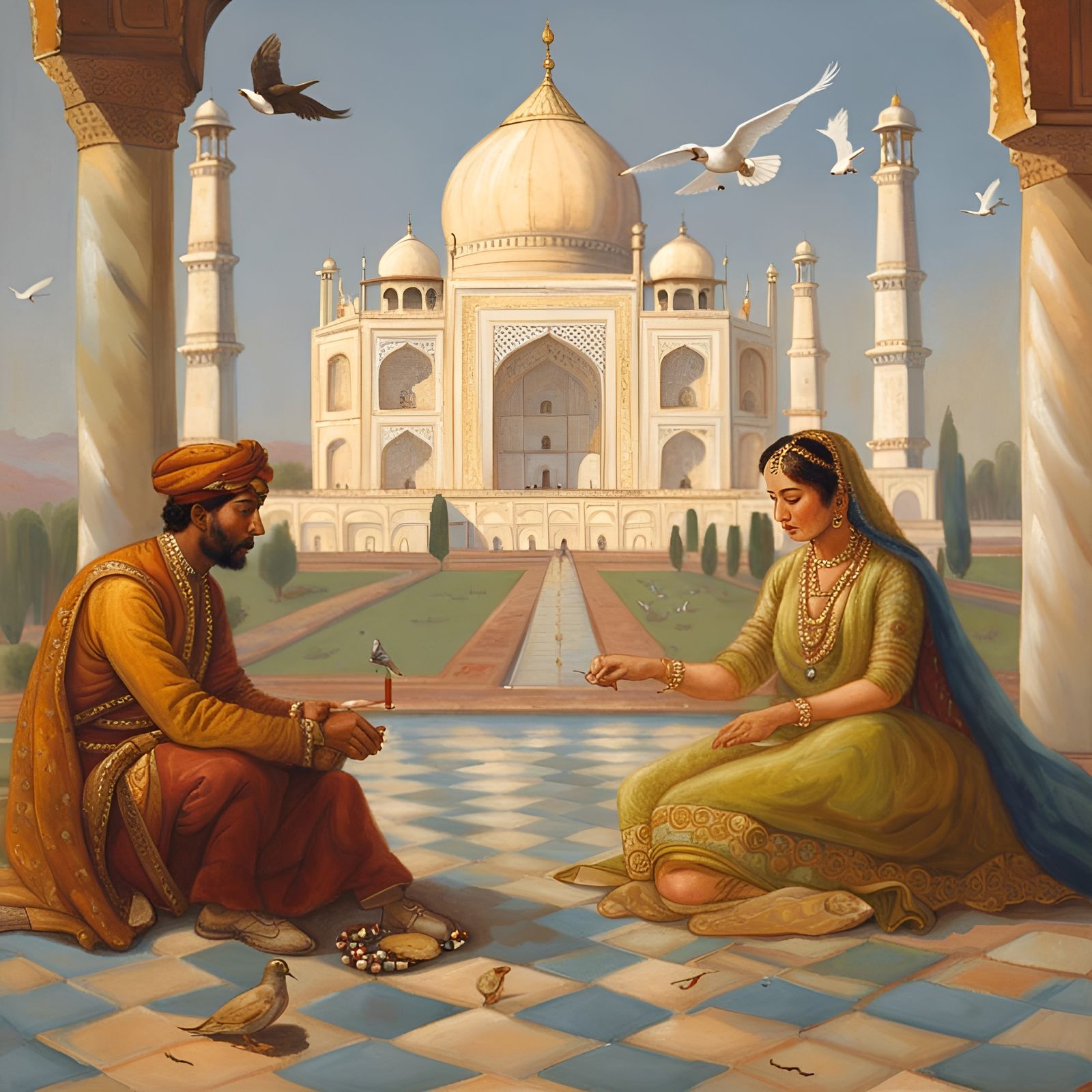 Majestic Emperor in Impressive Oil Painting