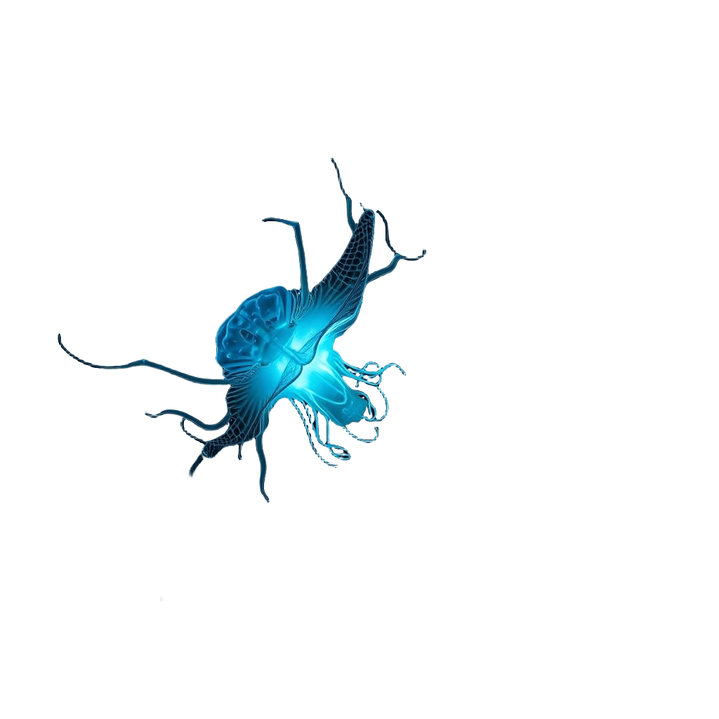 Glowing Ctenophora in the Dark Abyss