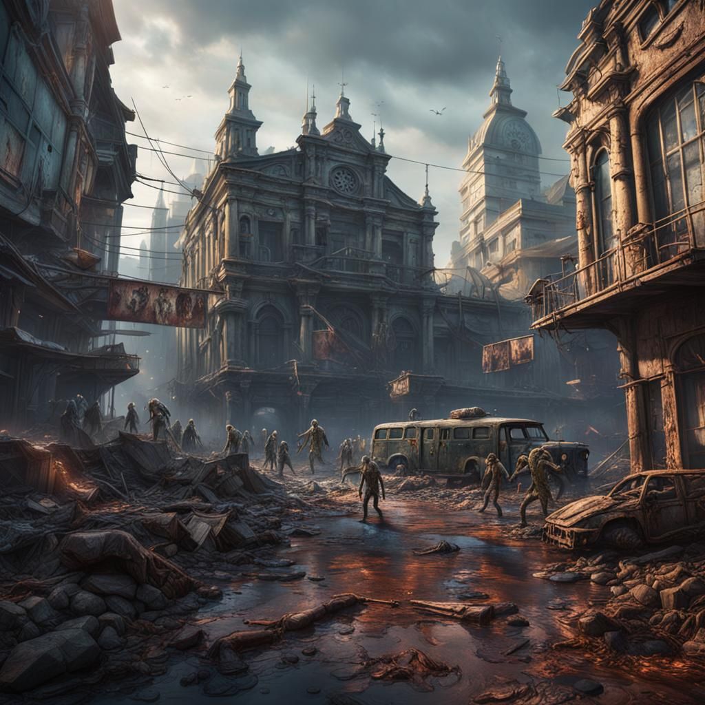 Fantastical Apocalypse Scene in Deep Color