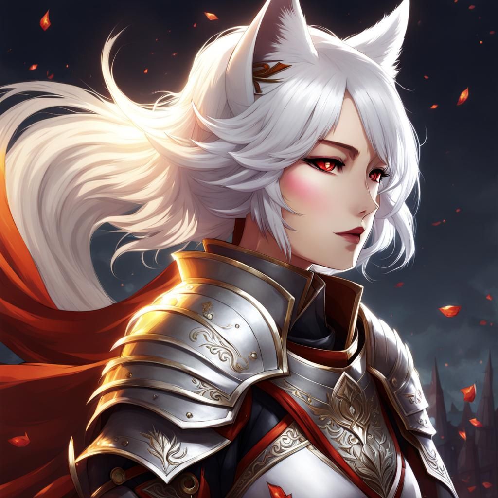 Mystical Fox Maiden in Shining Armor