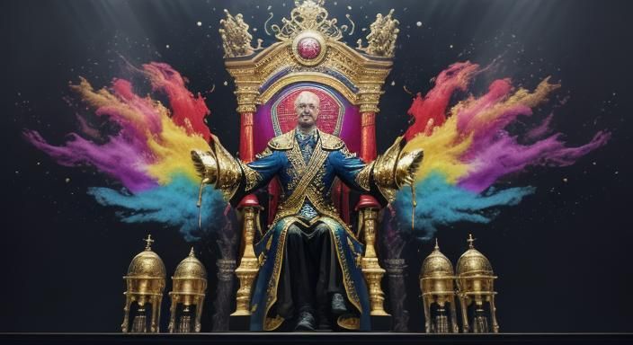 Surreal Stadium Epic in Vibrant Oil Painting