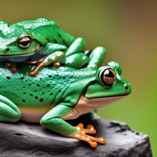 Luminous Frogs in Nature