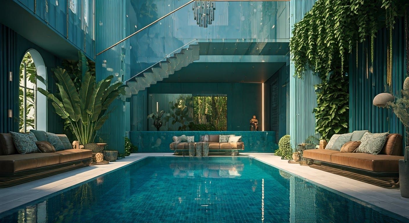 Modern Boho-Chic Living Room in Space Age Style