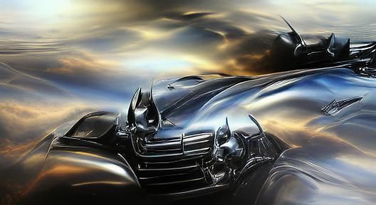 Hyperrealistic Metallic Vision of the Iconic Batmobile