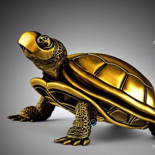 Steampunk Turtle Masterpiece Revealed in Vivid Gears and Bra...