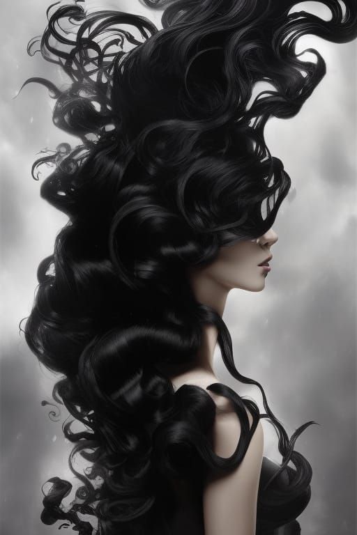 Mesmerizing Goddess of Beauty in Shadow Aesthetic