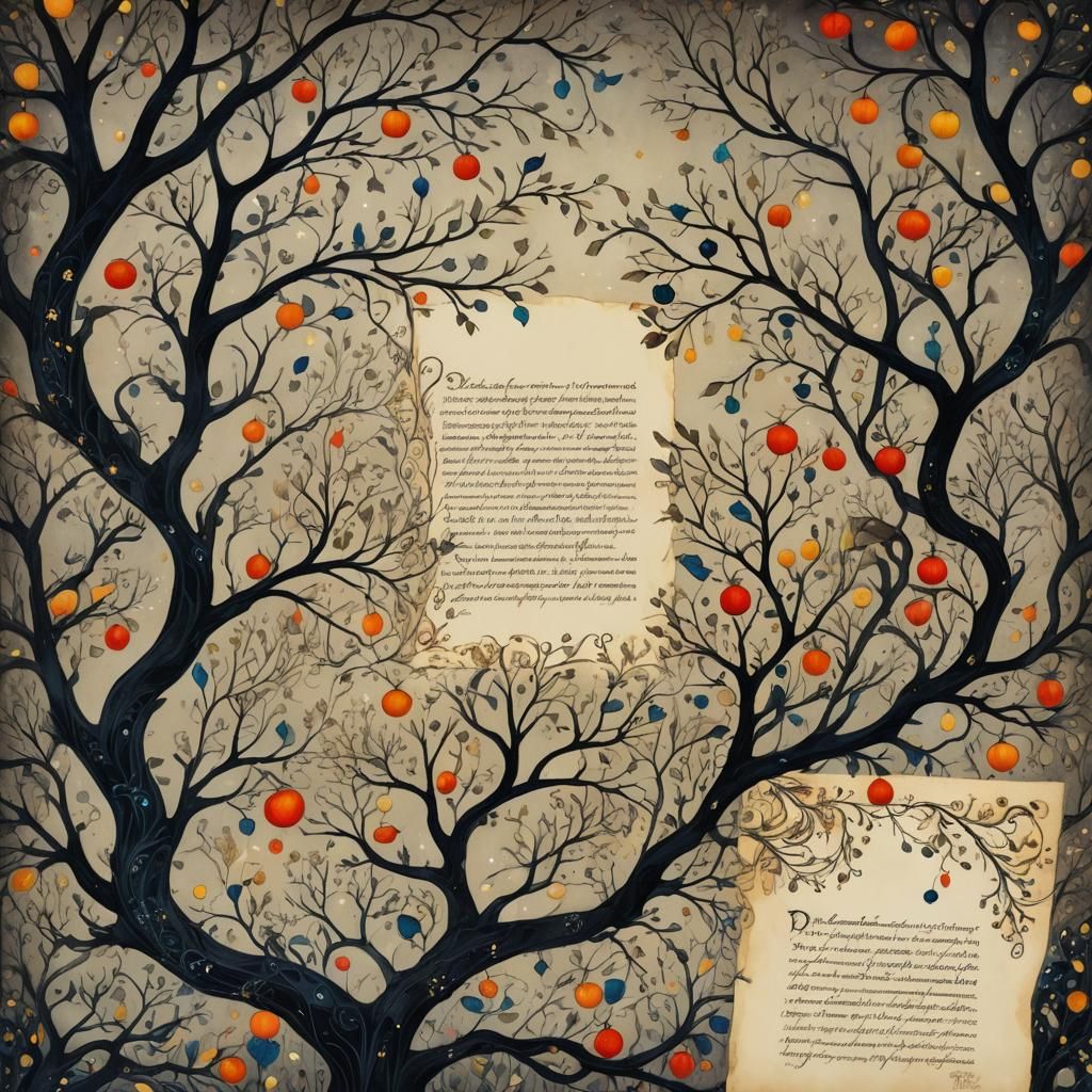 Enchanted Nocturne: A Whimsical Letter Unfolds Amidst Fantas...