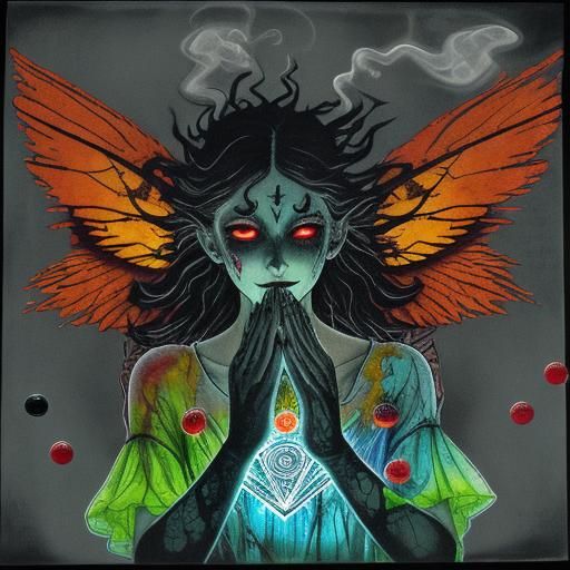 Surreal Fairy Portrait in Fauvist Colors