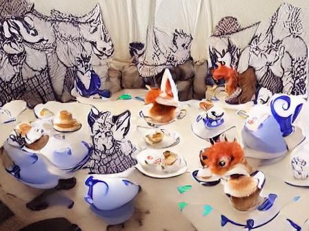 Mischievous Foxes Host Whimsical Tea Party