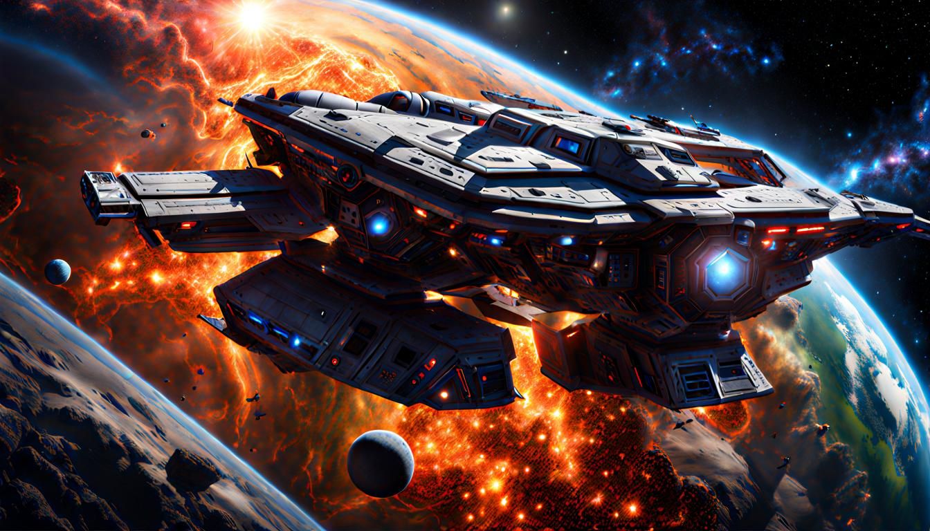 Galactic Sci-Fi Odyssey in Photorealistic Style