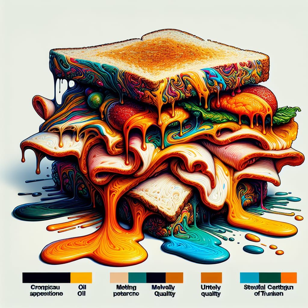 Vibrant Street Art Turkey Sandwich