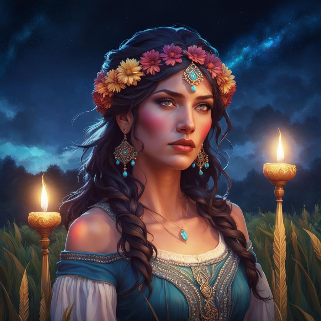 Ethereal Gypsy Siren in Midnight Bloom