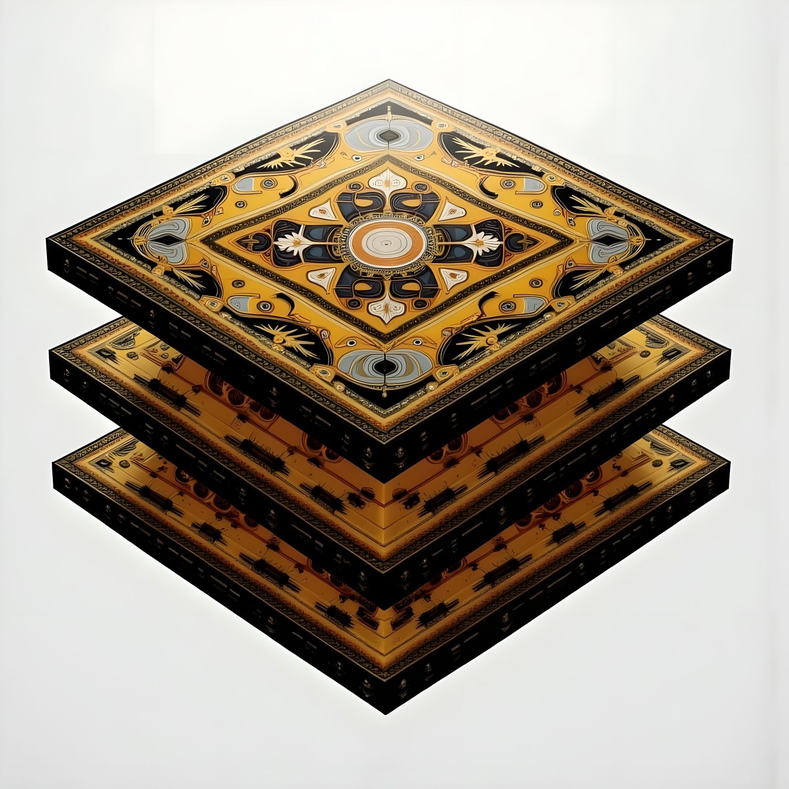 Abstract Generative Art with Temporal Layers