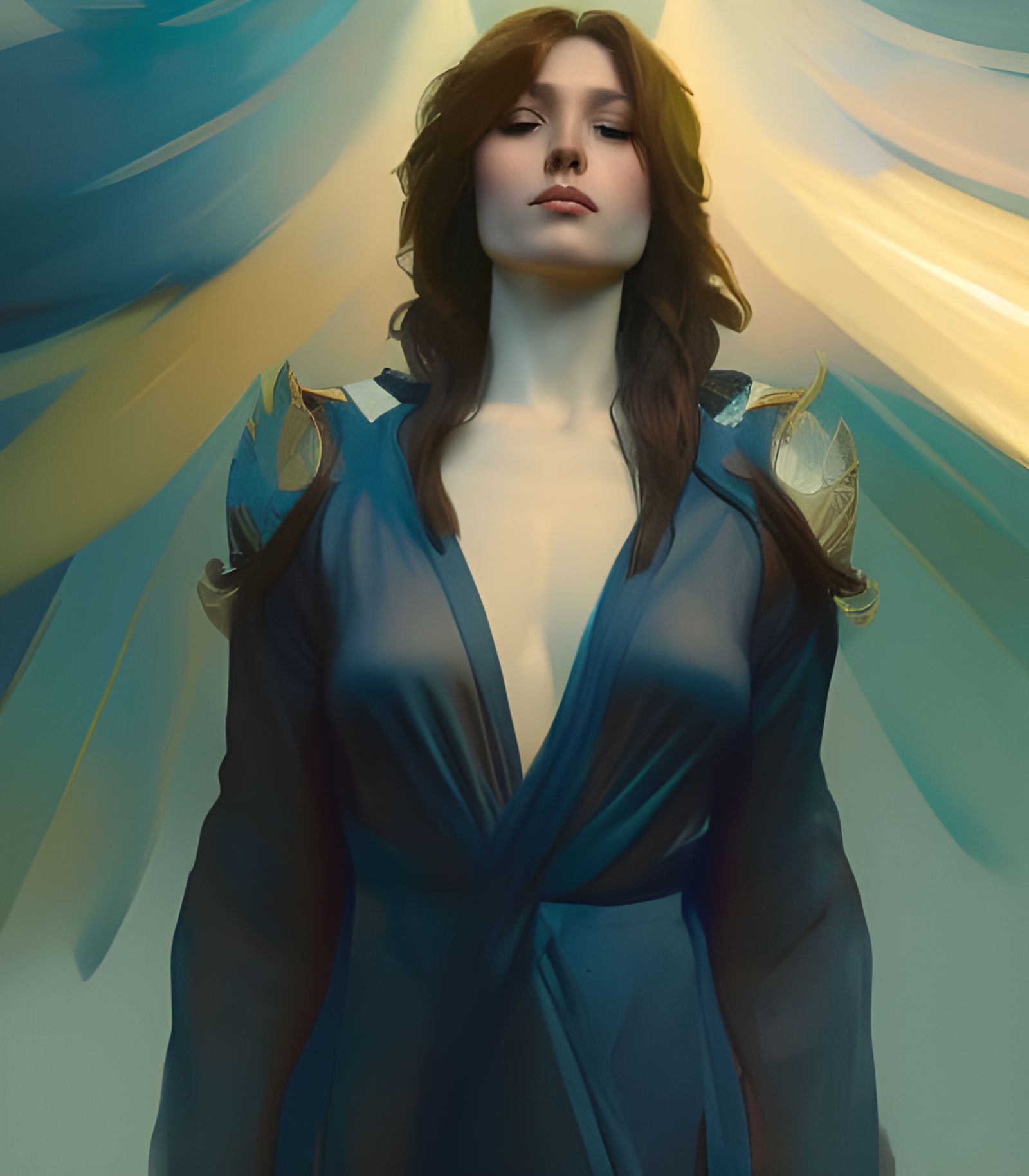 Ethereal Portrait in Triadic Colors