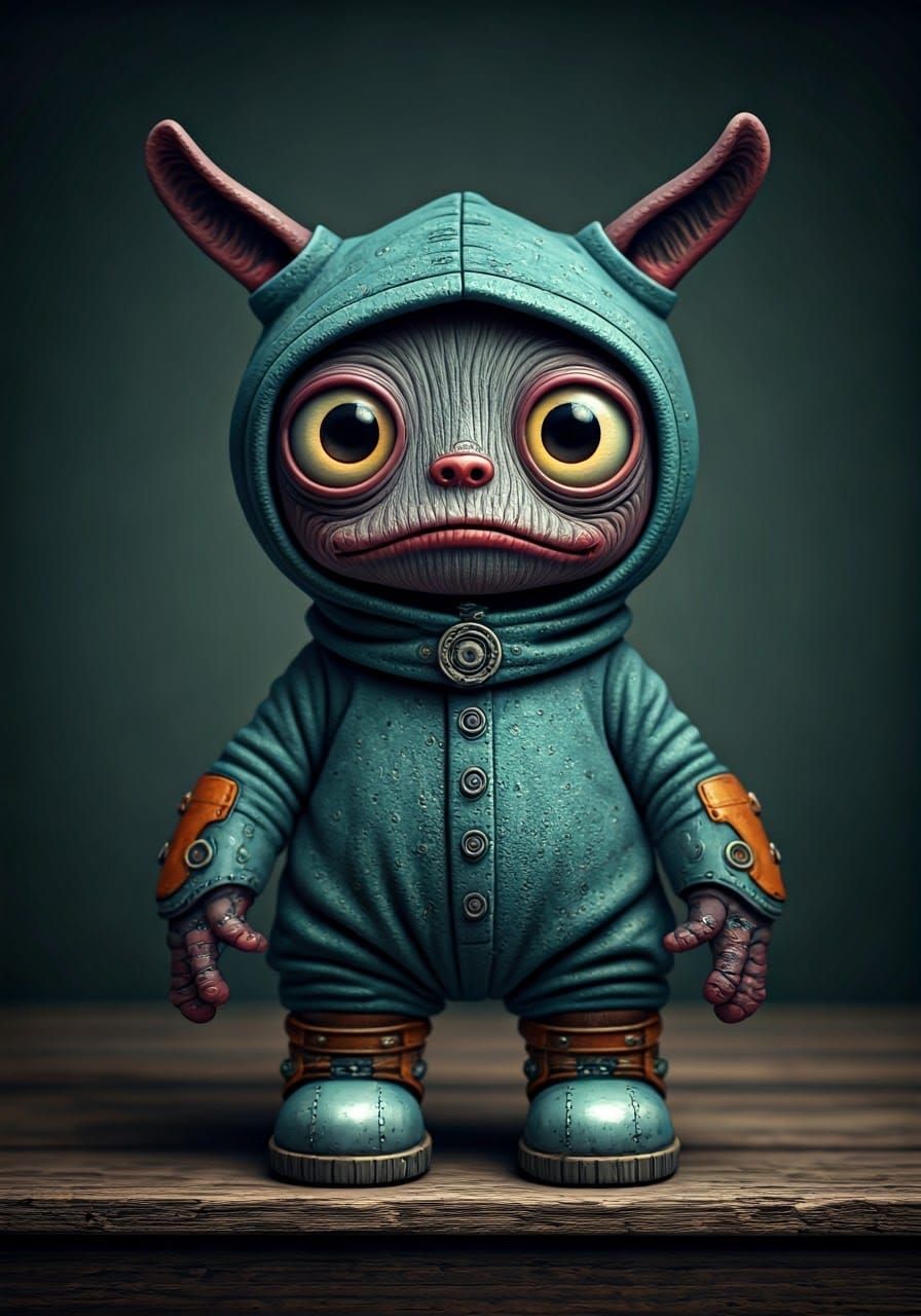 Stylish AI Monster in Mechaboots