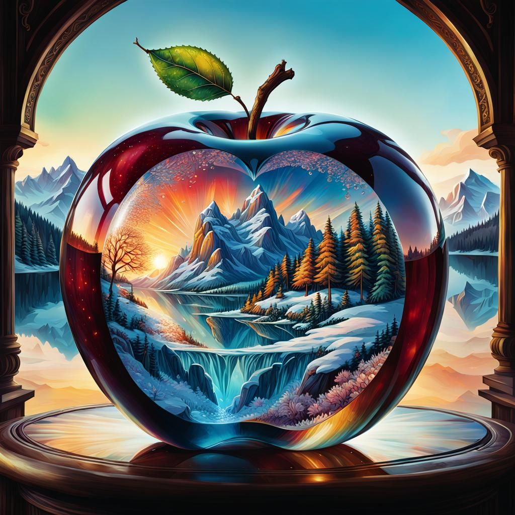 Fantasy Realm in Vibrant Crystal Light