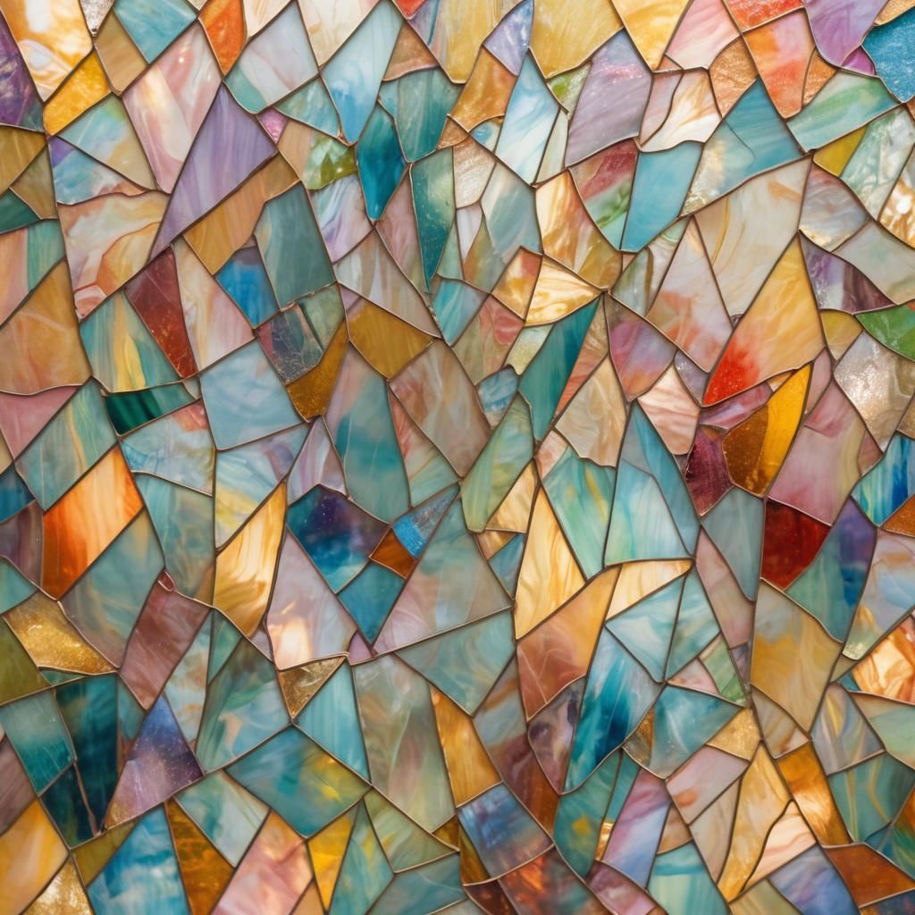 Ethereal Stained Glass Masterpiece in Soft Focus