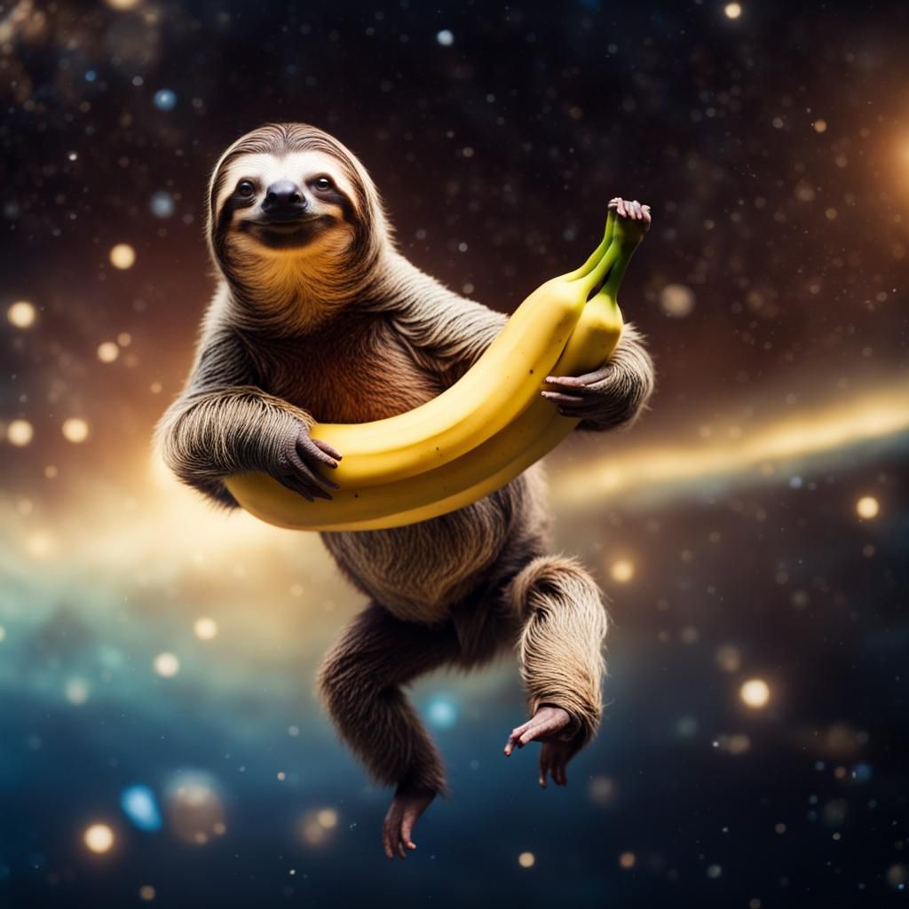 A Sloth's Cosmic Chase in Space