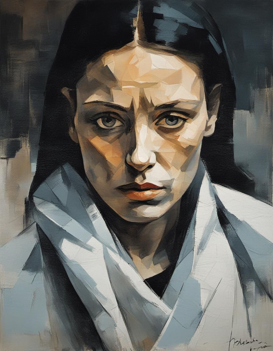 Surreal Picasso Portrait of a Woman