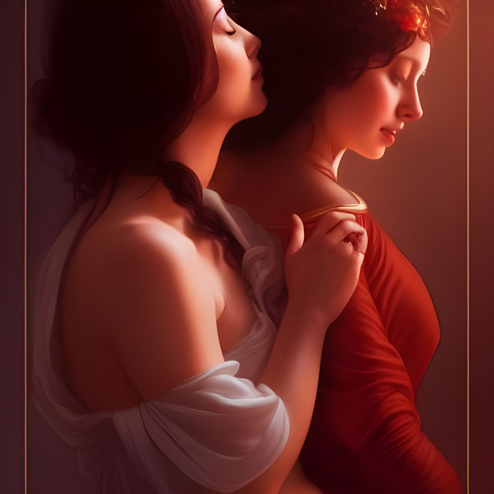 Romantic Palace Portrait in Sensual Art Style