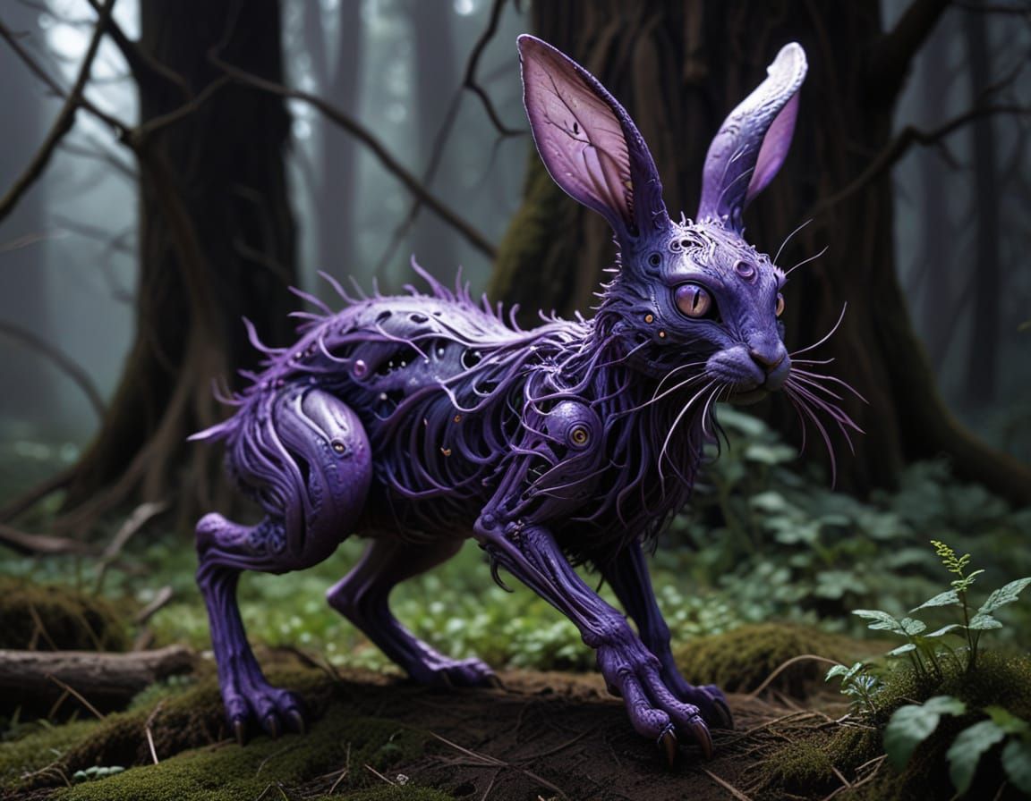 Eldritch Rabbit Emerges from Shadows