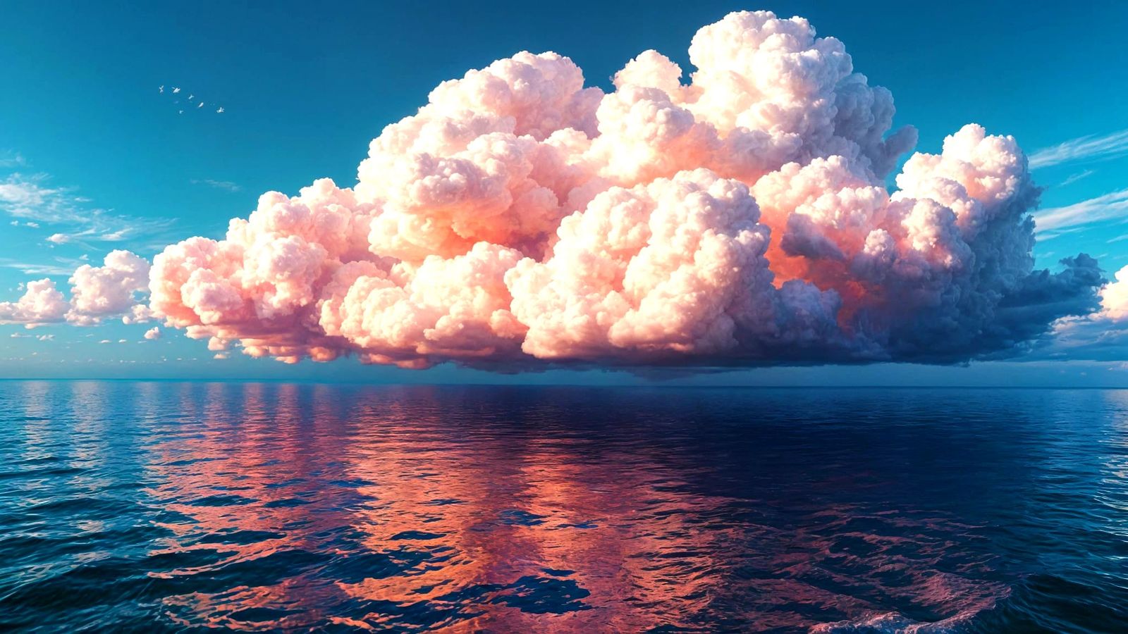 Clouds Made of Cotton Candy Faces in Pastel Hues