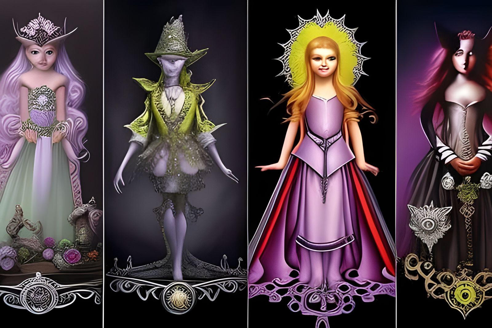 Whimsical Girl in Dreamlike Landscape