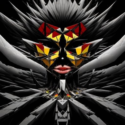 Disoriented Self-Portrait in Fragmented Puzzle Pieces