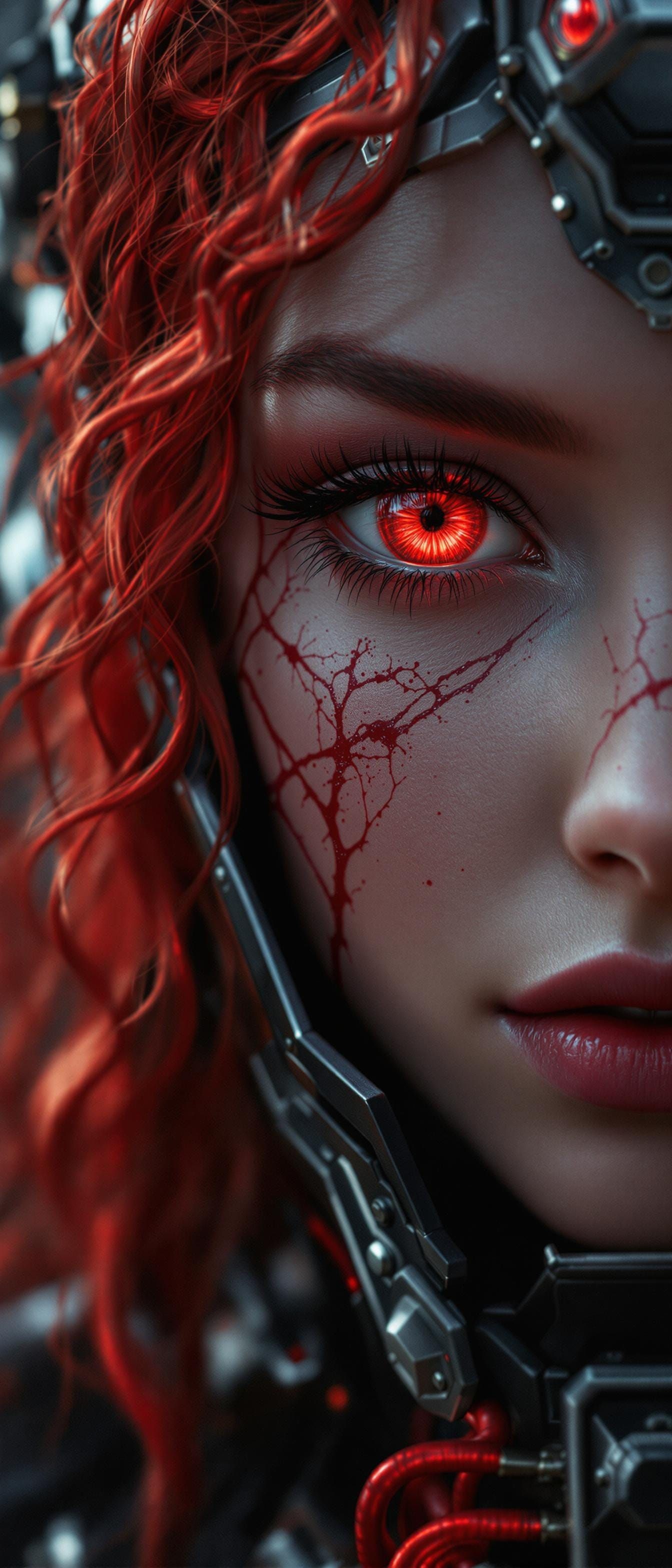 Ethereal Sister of Silence in Futuristic Regalia