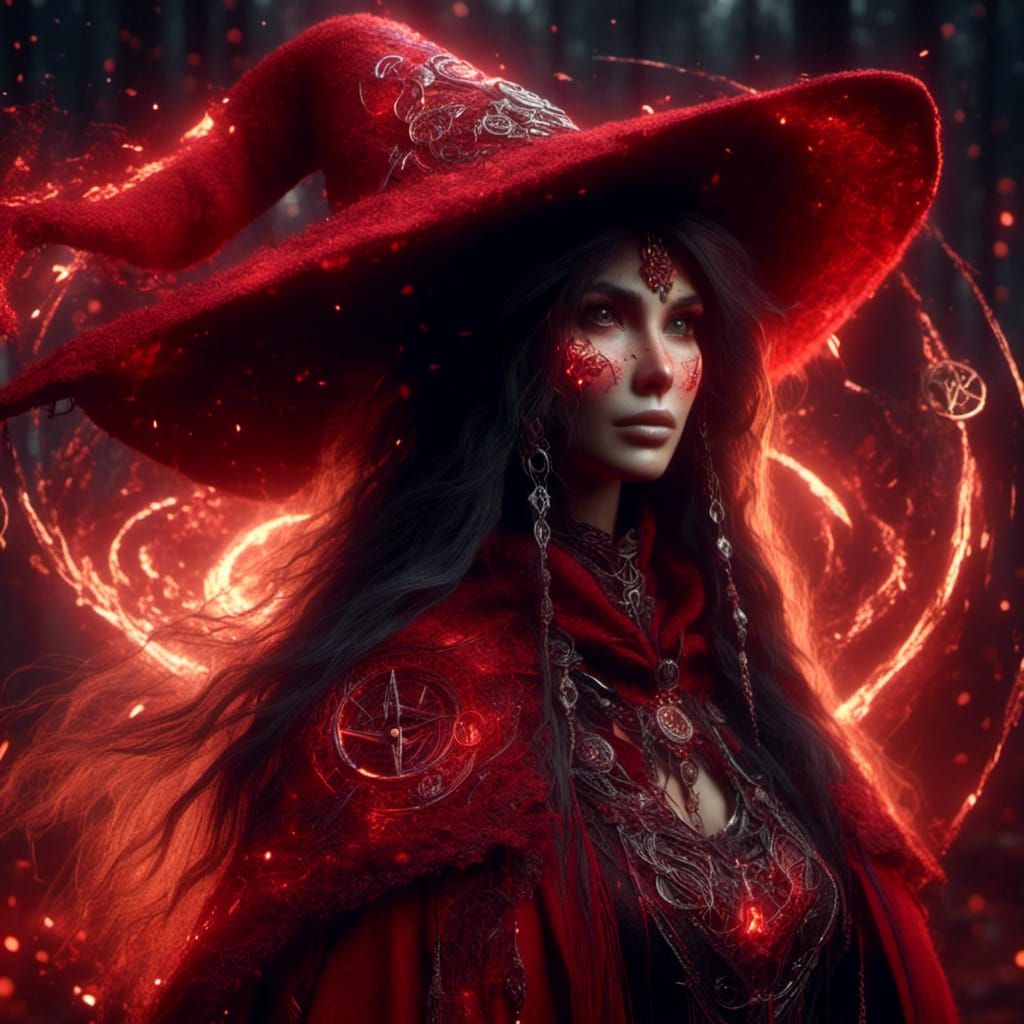 The Enigmatic Crone of Witches in Epic Moonlit Splendor
