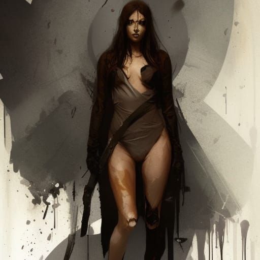 Grotesque Scene of Dismembered Body in Dark Fantasy