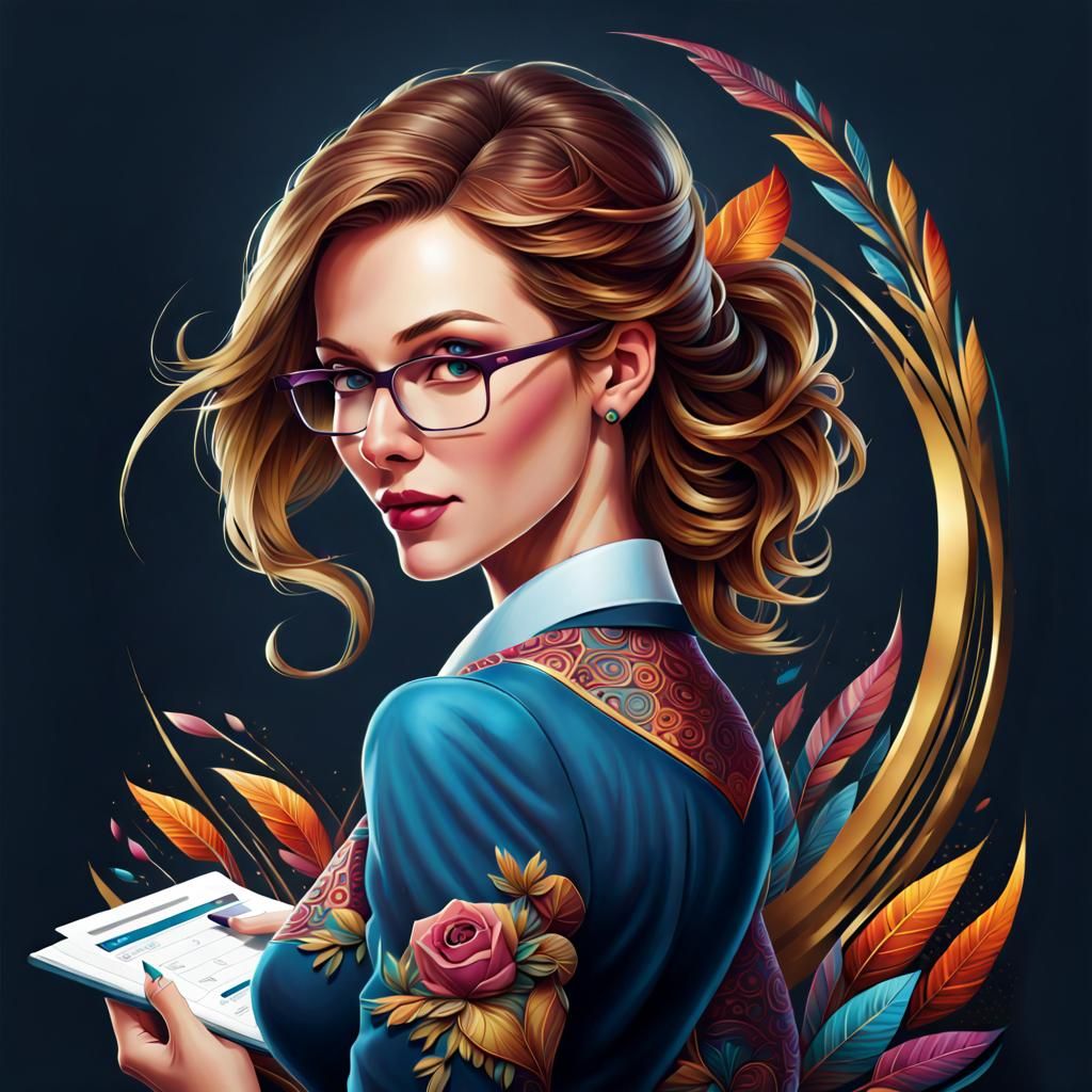 Vibrant Accountant Brand Identity in Hyperdetailed Digital A...